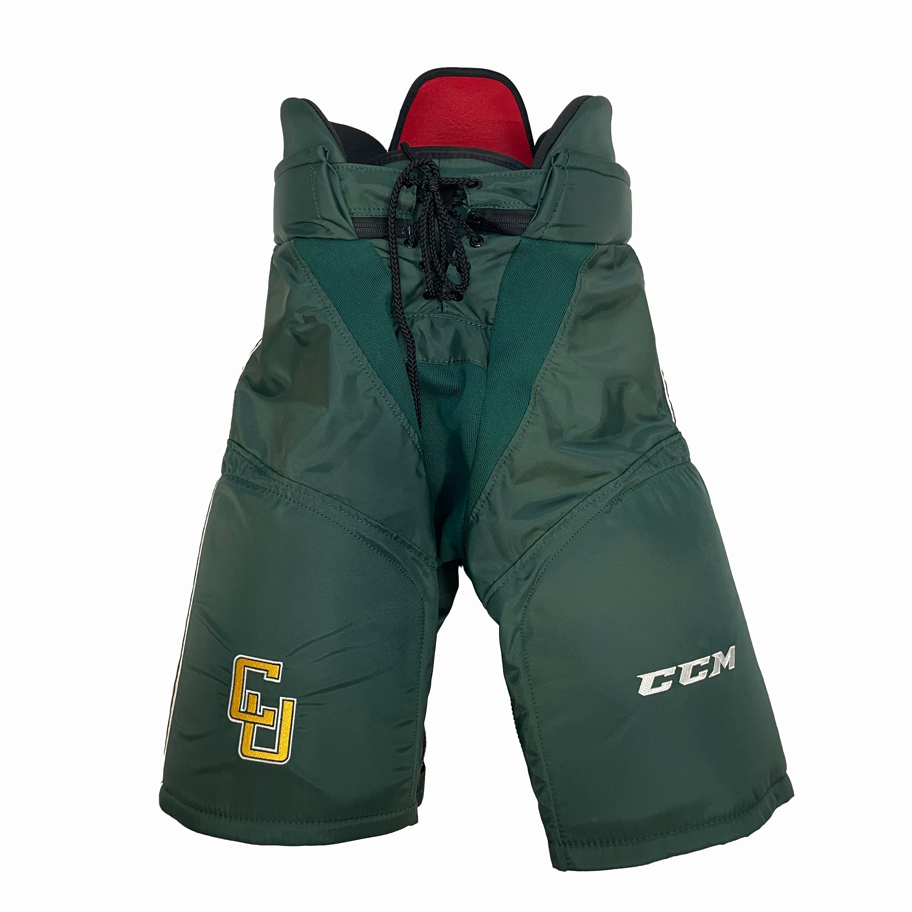 CCM HPWMP 2 - Pantalon de hockey NCAA Pro Stock pour femme (vert/jaune/blanc)